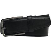 GoDeri Dikişli Siyah Klasik Kumaş Pantolon Kemeri 3.5 cm - 105 cm