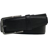 GoDeri Dikişli Siyah Klasik Kumaş Pantolon Kemeri 3.5 cm - 120 cm