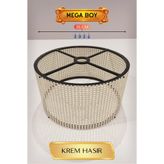 GÖKDAĞ GROUP Krem Hasır Lambader Başlığı 35 CM Mega Boy
