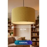 Gökdağ Hardal Kumaş Başlıklı Sarkıt Avize 35cm
