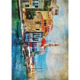 Gold Akdenizde Sahil Kasabası 1000 Parça Puzzle