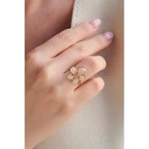 Gold Ayarlanabilir Sakura Çiçeği Yüzük