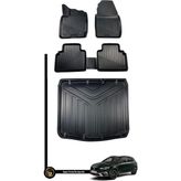 Gold Fiat Egea Cross Uyumlu 3D Havuzlu Paspas + Bagaj Havuzu Araca Özel Dolcex Kauçuk Set - Siyah