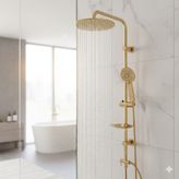 Gold Oval Tall Sistem Duş Seti - Altın