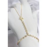 Gold Renk Pirinç Lazerli Yıldız Model Zirkon Taşlı Şahmeran - Ebj260612w44028