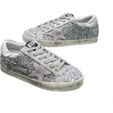 Golden Goose Glitter Sneaker - Gümüş Parıltılı Kadın Spor Ayakkabı - Gümüş - Simli