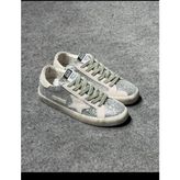 Golden Goose Gümüş Simli Yıldız Kadın Sneaker - 164-Gri