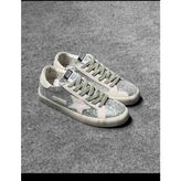 Golden Goose Gümüş Simli Yıldız Kadın Sneaker - Gri-Bej