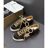 Golden Goose Hakiki Deri True Star Günlük Kadın Sneaker Ayakkabı - Kahverengi