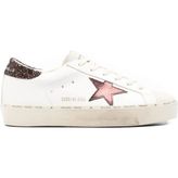 Golden Goose Hi Star GWF00118.F007526.12278 Beyaz Gri Mor Kahverengi Simli Deri Kadın Günlük Ayakkabı