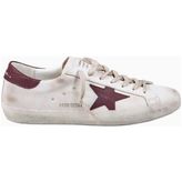 Golden Goose Super-Star GMF00101.F008114.10350 Beyaz Bordo Deri Erkek Günlük Ayakkabı