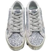 Golden Goose Super-Star GWF00101.F000416.70136 Gümüş Simli Buz Grisi Süet Detaylı Kadın Günlük Ayakkabı