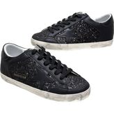 Golden Goose Super-Star LAB GWF00108.F005111.90100 Siyah Nappa Deri ve Simli Kadın Günlük Ayakkabı