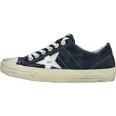 Golden Goose V-Star GWF00205.F004060.50750 Lacivert Gümüş Yıldızlı Kanvas Kadın Günlük Ayakkabı