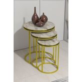 GOLDFALEZ Zigon Sehpa C Lüx Çift Gold Efes - Çift Efes