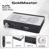 Goldmaster Micro HD-Platin TV Arkası Mini HD Uydu Alıcısı