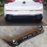 GOLF 8 GTİ DİFÜZÖR (PİANO BLACK) - ÇİFT EGZOZ
