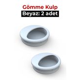 Gömme Kulp Beyaz 2 Adet