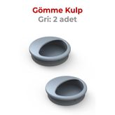 Gömme Kulp Gri 2 Adet