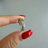 Gömme Taşlı Mat Silver Serçe Parmak Yüzüğü