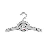 Gondol Funny Bear 4'lü Gri Giysi Askısı