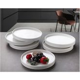 Gönül Collection Gönül Yuvarlak Porselen Pasta Tabak | 14,5 × 1,6 cm - Beyaz