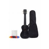 gonzales Soprano 4 Telli Ukulele Siyah Renk