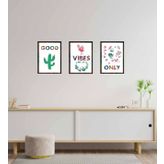 Goods Vibes Only Tasarım Duvar Panosu 3'lü Set
