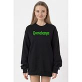 Goosebumps Lettern Siyah Kadın 2İp Sweatshirt