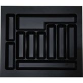 Gör Seç 55 cm x 49 cm Çekmece Içi Siyah Kaşıklık Kepçelik Mutfak Düzenleyici 50X40'A Kadar Kesilebilir