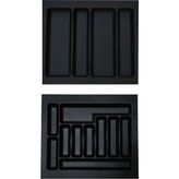 Gör Seç 55 cm x 49 cm Çekmece Içi Siyah Kaşıklık ve Kepçelik Set 50X40'A Kadar Kesilebilir Çeyiz Seti