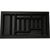 Gör Seç 85 cm x 49 cm Çekmece Içi Düzenleyici Kaşıklık Siyah 80X40'A Kadar Kesilebilir Organizer - Koyu Siyah