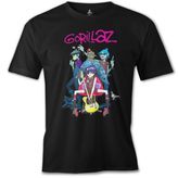 Gorillaz - Gitar Siyah Erkek Tshirt