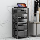 Görsel-işitsel ekipman standı, yüksekliği ayarlanabilir, döner ve stereo sistemler için 6 katmanlı raf, ahşap raflı multimedya depolama dolabı, HiFi desteği - Ne