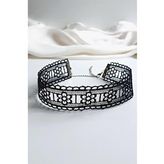 Gotik Siyah Dantel Güpür Choker Kolye