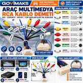 Govimaks Araç Multimedya Rca Kablo Demeti Ses Görüntü Aux Kamera Amfi Subwoofer Bağlantı Kablosu