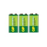 GP 3 Adet 1604g-b Greencell Extra Güçlü 9 Volt Pil (9VOLT ÇİFT BAŞLI PİL)