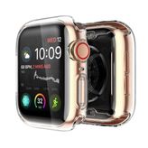 Gpack Apple Watch 4-5 38 mm Önü Kapalı Şeffaf Silikon Renksiz Kordon