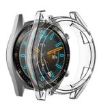 Gpack Huawei Watch GT2 46 mm Önü Kapalı Şeffaf Silikon Renksiz Renkli Kordon