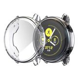 Gpack Samsung Galaxy Watch Active 2 40 mm Önü Kapalı Şeffaf Silikon Renksiz Kordon