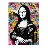 Grafiti Mona Lisa Hediyelik Ahşap Tablo