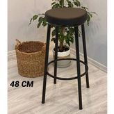 GRANDE HOME TABURE SİYAH - SİYAH MİNDER 48 CM