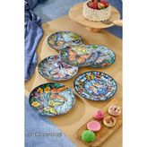 Grandora Lüks Kelebek Desenli 6'lı Servis Tabağı (27 Cm) - Sunum, Dekoratif, Pasta ve Tatlı Tabakları