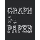 Graph Paper 5X5: 8.25"x11" 550 pages Paperback