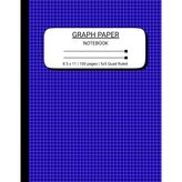 Graph Paper Notebook: Navy Blue Composition Notebook | Large 8.5 x 11 Inches | 100 Pages 5x5 Quad Ruled for School, Office, Math, Science & Creative Projects