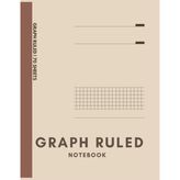 Graph Ruled Notebook: 5x5 Grid Graph Paper Notebook, 70 Sheets / 140 Pages, Aesthetic Neutral Beige Composition Journal for School, Work & Note Taking