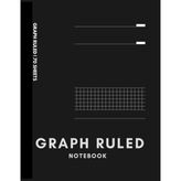 Graph Ruled Notebook: 5x5 Grid Graph Paper Notebook, 70 Sheets / 140 Pages, Sleek Minimalist Black Composition Journal for School, Work & Note Taking