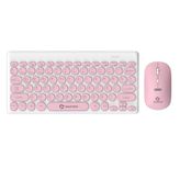 Gravion KM-BT37 Pembe Kablosuz Klavye Mouse Seti