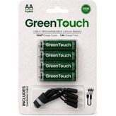 Greentouch Aa Usb-C Şarj Edilebilir Kalem Pil — 4'lü