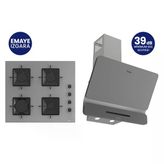 Gri 2'Li Silentart Ankastre Set Ss208+D082-Sa